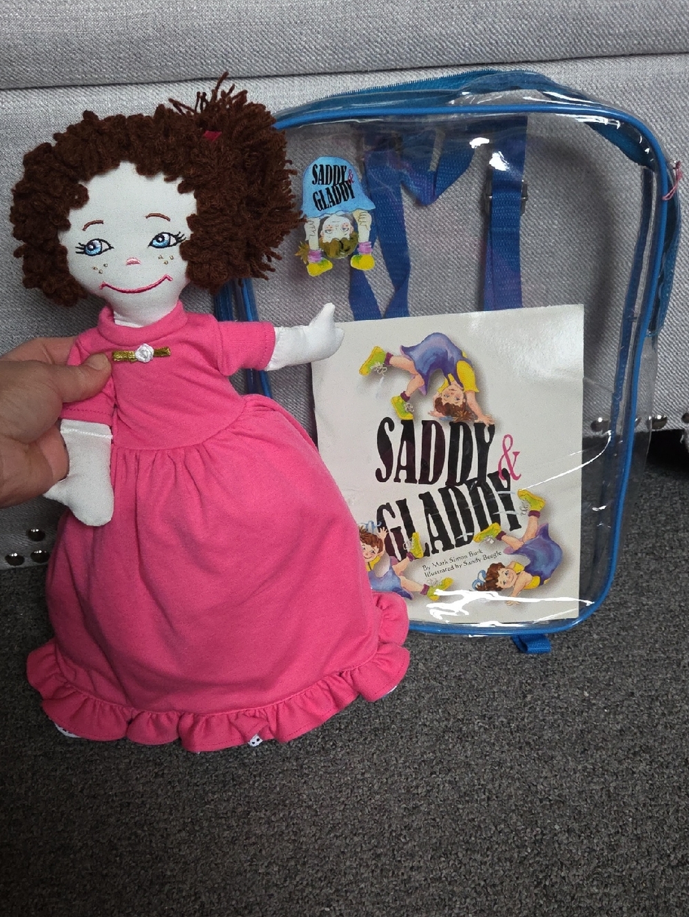 Saddy & Gladdy Reversible Doll.